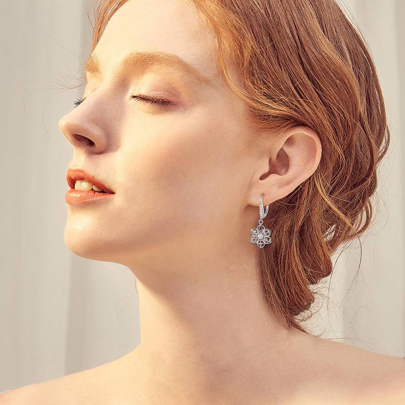 Sacred Symbols Lotus Earrings - DARK MOON