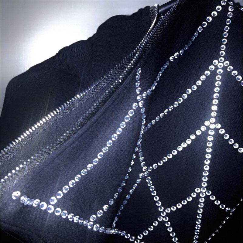 Spiderweb & Fangs Sweatshirt - DARK MOON