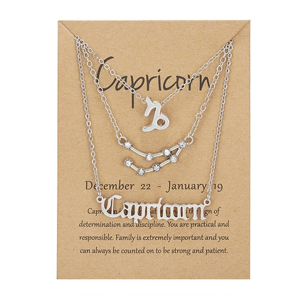 Zodiac Sign & Constellation Necklace - DARK MOON