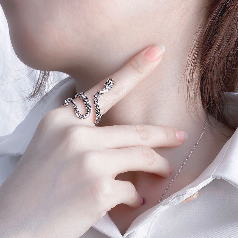 Large Snake Ring - DARK MOON