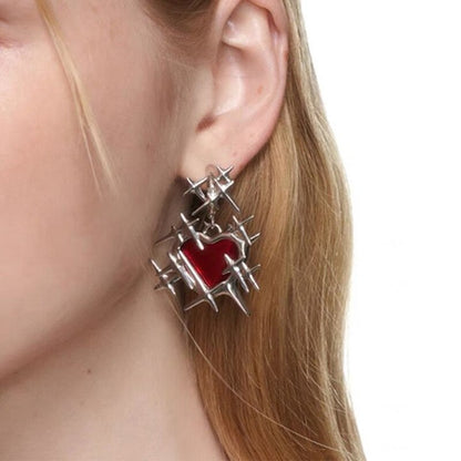 Heart of Thorns Earrings & Necklace - DARK MOON